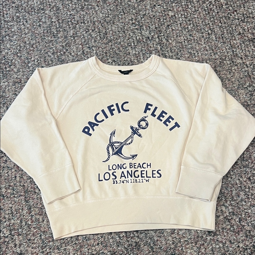 Jcrew Cream Pacific Fleet Sweatshirt